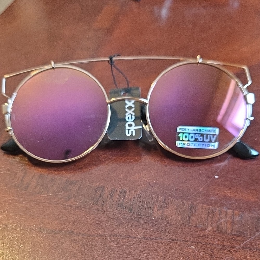 Purple Round Women's Sunglasses